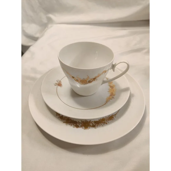Dining | Rosenthal Bjorn Wiinblad Romance 3621 Medley Gold 3 Pc Place  Setting Cup Plate | Poshmark